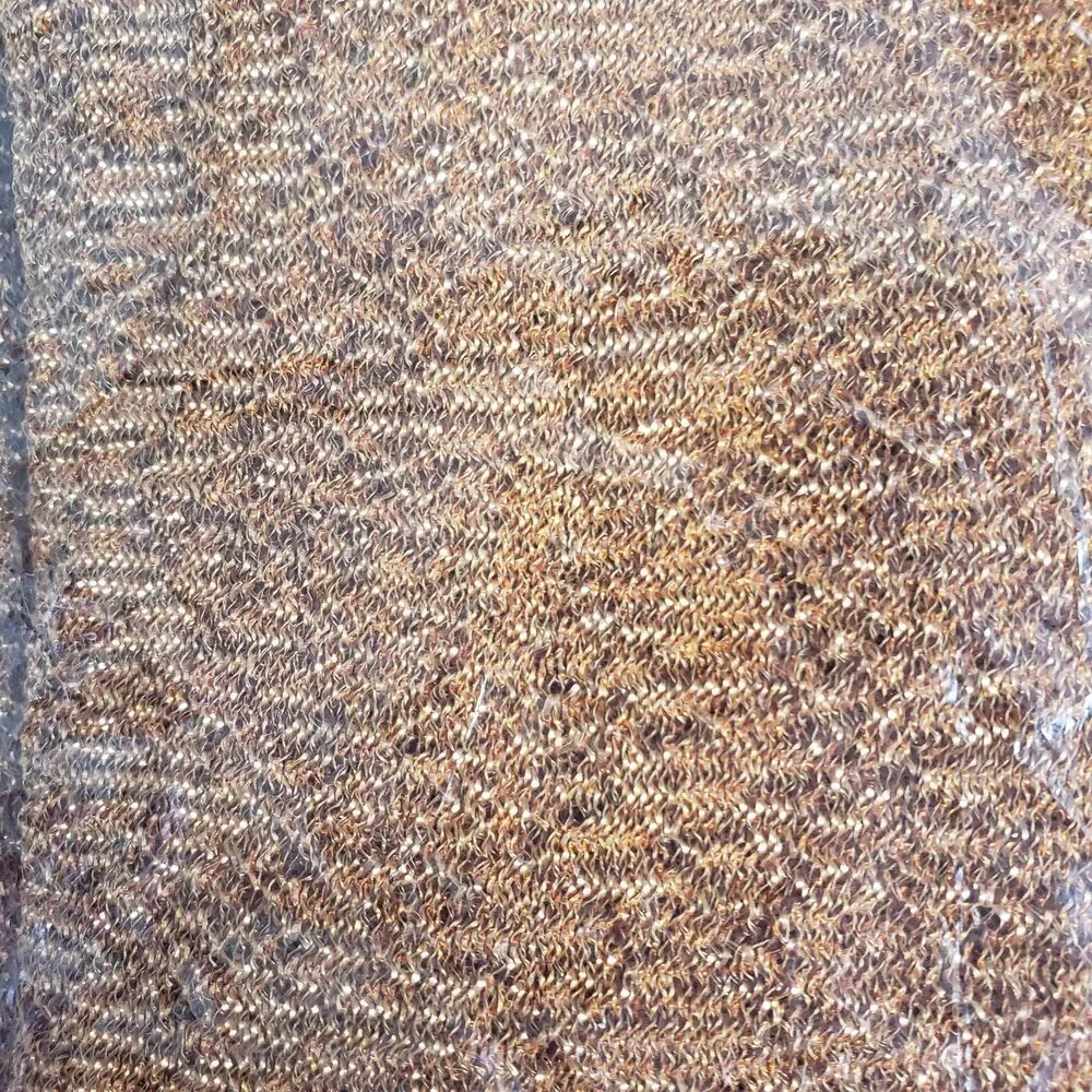 Vintage Lerner Metallic Copper Glitter Stockings Pantyhose One Size